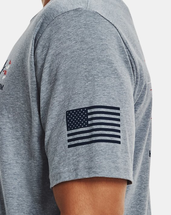 Men's UA Freedom USA Eagle T-Shirt, Gray, pdpMainDesktop image number 3